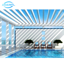 OEM custom outdoor sun shade aluminum profiles louvre systems pergolas for garden swimming pool
